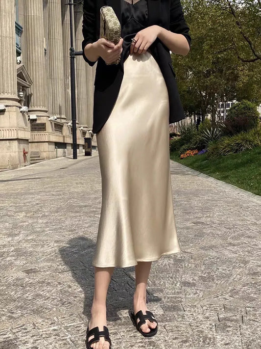 Silk Satin Skirt