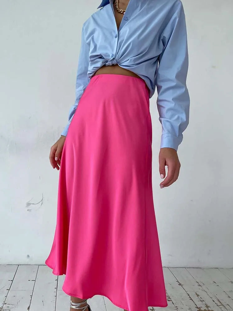 Silk Satin Skirt